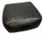 Large Vintage Black Patched Leather Pouf from de Sede, 1960s For Sale