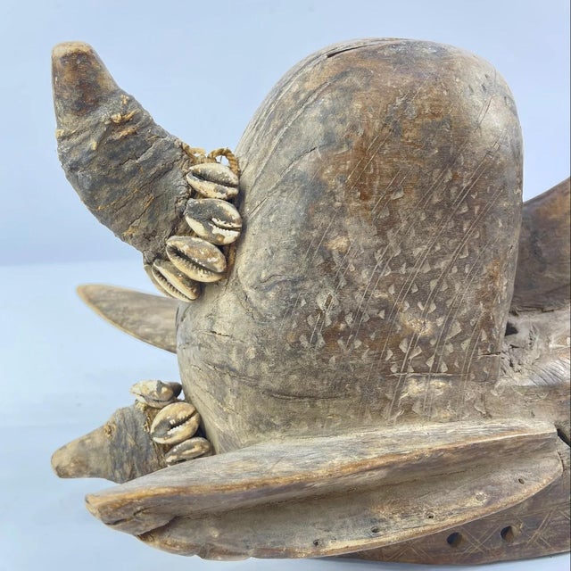 African Early 20th Century Bamana Hyena Mask Mali MATTER COLLECTION For Sale - Image 3 of 10