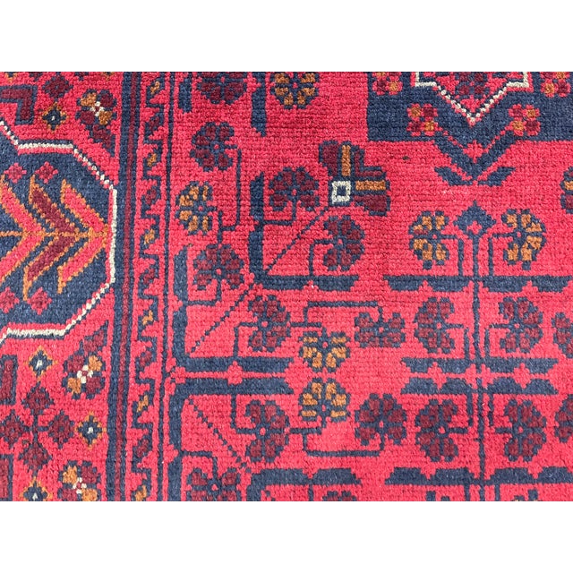Red and Navy Tribal Geometric Runner Rug, 2'9" X 15'6" For Sale - Image 10 of 17