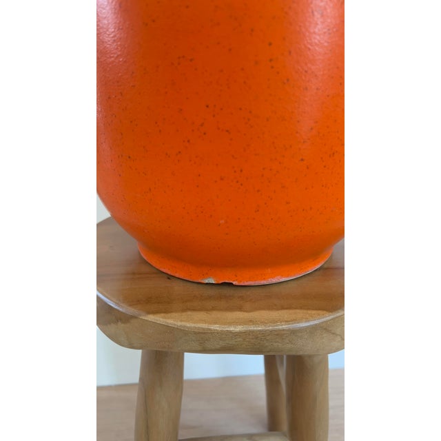 Gainey Pottery 1960s Gainey Pottery Planter in Speckled Orange For Sale - Image 4 of 7