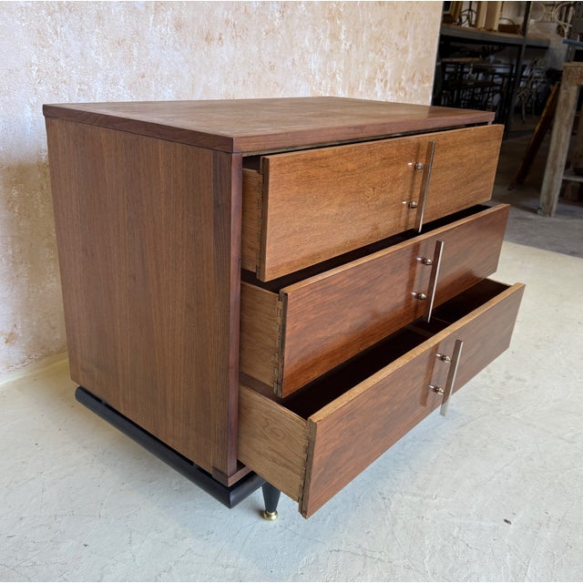Wood Pair of Kent Coffey Small Chest of Drawers, American Mid-Century Modern For Sale - Image 7 of 17