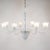 Large Vintage Eight Arm Opaline Murano Glass Chandelier in the Manner of Barovier & Toso For Sale - Image 11 of 18
