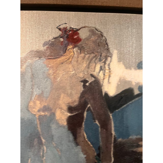 1970s Modern Abstract Portrait Painting Signed Achim - Framed Contemporary Art, Mid Century Modern For Sale - Image 4 of 11