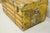 Brown Antique Victorian Brass Clad Wooden Band Train Trunk Storage Treasure Chest For Sale - Image 8 of 11