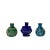 2020s Contemporary Distressed Look Color Glass Small Bottle Vases- 3 Pieces For Sale - Image 5 of 5