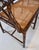 Faux Bamboo Settee With Leather Cushion, Tortoise Shell Finish For Sale - Image 12 of 15