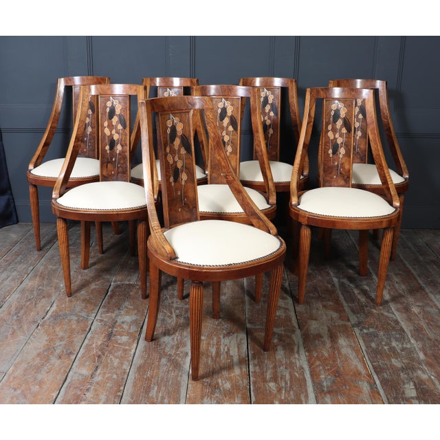 Art Deco Dining Chairs by Michel Dufet, 1920, Set of 8 For Sale - Image 10 of 18