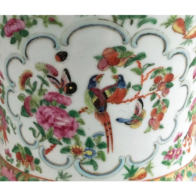 White Antique Chinese Large Famille Rose Vase with Lid For Sale - Image 8 of 13