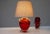 Bright Red Crystal Glass Lamp by Börne Augustsson for Åseda, Sweden For Sale - Image 13 of 14