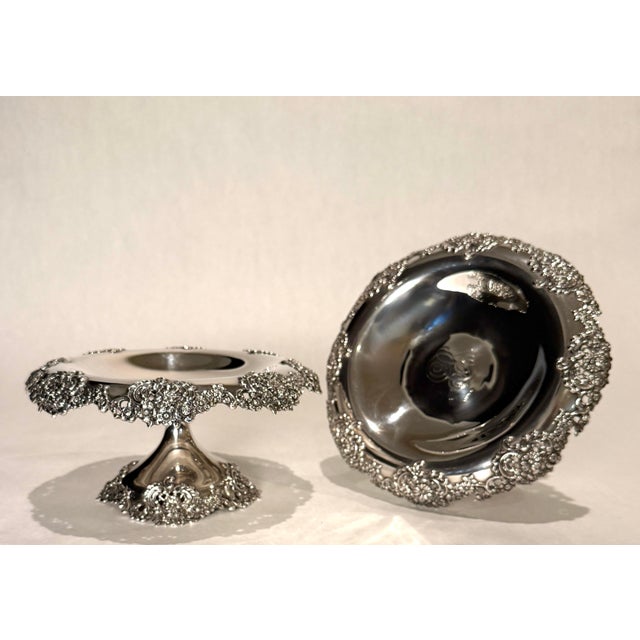 Early 20th Century Early 20th Century Pair Of Tiffany & Co. Sterling Silver Compotes For Sale - Image 5 of 10