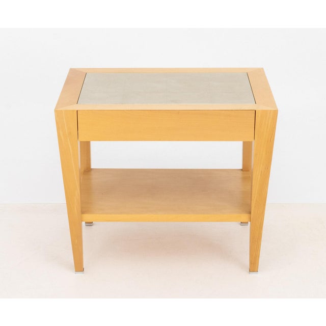 Modern Donghia Maple Two-Tier Side Table For Sale - Image 3 of 9