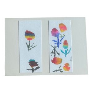 “Color Study Blooms” Mini Watercolor Pair by Chani MacKay