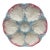 19th Century Majolica Pink & Blue Oyster Plate Gien For Sale