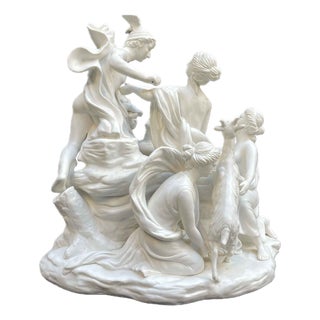 Biscuit Porcelain Centerpiece, 1900s For Sale