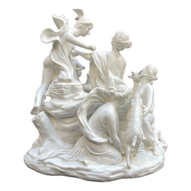 Biscuit Porcelain Centerpiece, 1900s For Sale