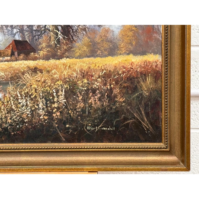 Farmhouse by a River in the English Countryside by 20th Century British Artist 1975 Circa For Sale - Image 13 of 18