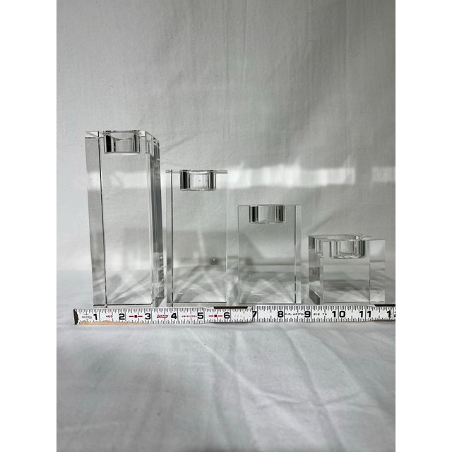 Set of 4 Crystal Bombay Company Candle Holder For Sale - Image 4 of 5