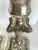 Silver Pair of Silver-Plated Ornate Candlestick Holders Made in England For Sale - Image 8 of 12