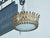 Mid 20th Century Spanish Gilt Metal Crown Chandelier with Elongated Leaves, US Wired For Sale In Atlanta - Image 6 of 12