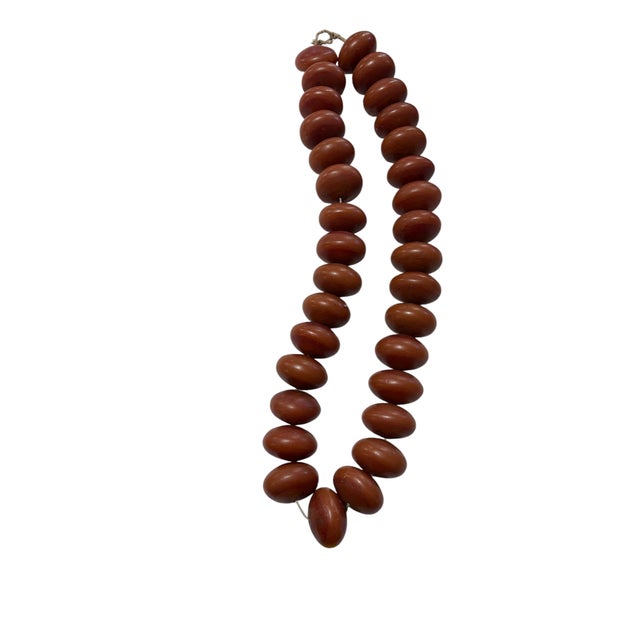 Amber Vintage Jumbo African Copal Amber Trade Beads Phenolic Resin 2" W For Sale - Image 8 of 8