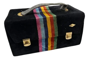 A Vintage 1980s Velvet Italian Beauty Case by Leda