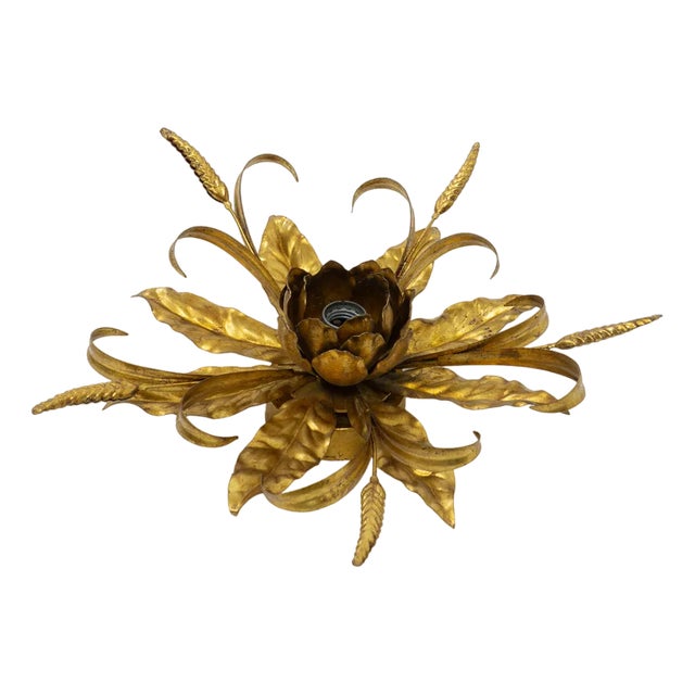 Hollywood Regency Ceiling Lamp by Hans Kögl, 1980s For Sale