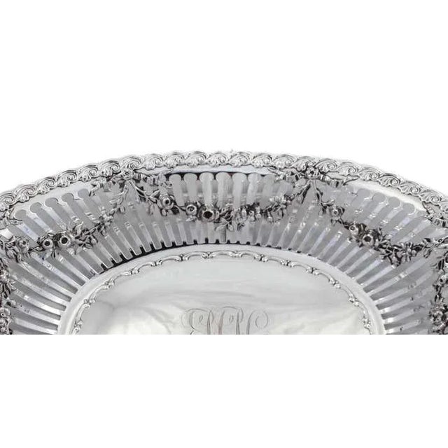 Victorian 1930s Whiting Manufacturing Company Sterling Breadbasket For Sale - Image 3 of 7