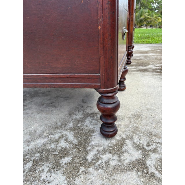 Stow & Davis Art Deco Vintage Mahogany Executive Desk For Sale - Image 9 of 11