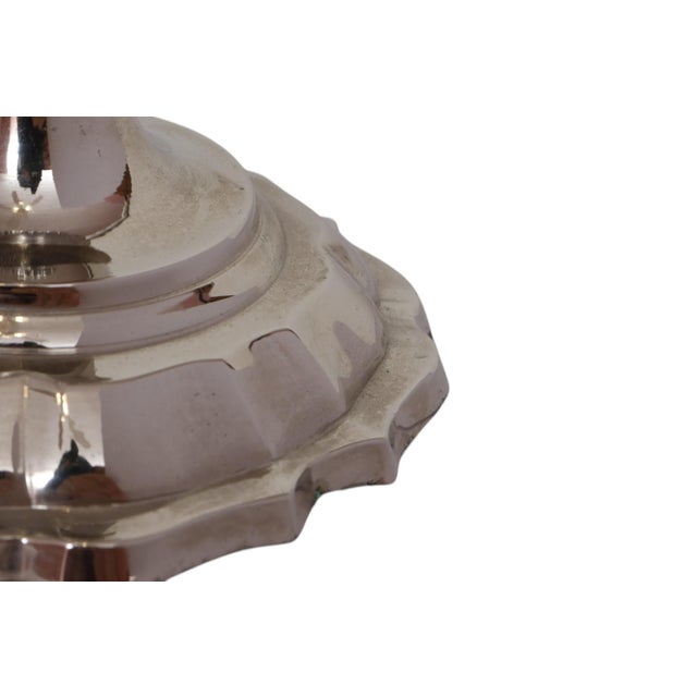 Pewter and Nickel Pillar Column Candlestick Holders, a Pair For Sale In Tampa - Image 6 of 6