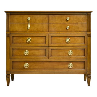 Mid Century Transitional 9 Drawer Bachelor Chest by Henredon Furniture For Sale