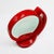 Space Age Red Rotating Vanity Mirror, 1970s For Sale - Image 9 of 12
