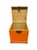 Chinese Asian Style Orange Square Trunk For Sale - Image 3 of 6