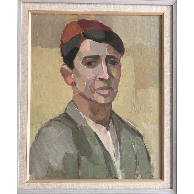 Rolf Norrman, Young Man, 1950s, Oil on Canvas, Framed For Sale - Image 8 of 11