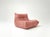 Refurbished single seat togo sofa – pink microfiber pre-owned, independently refurbished and professionally reupholstered...