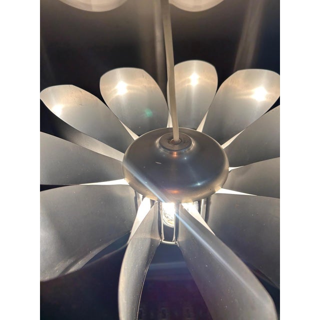 Vintage Space Age Hanging Lamp in Aluminium, 1970s For Sale - Image 6 of 11