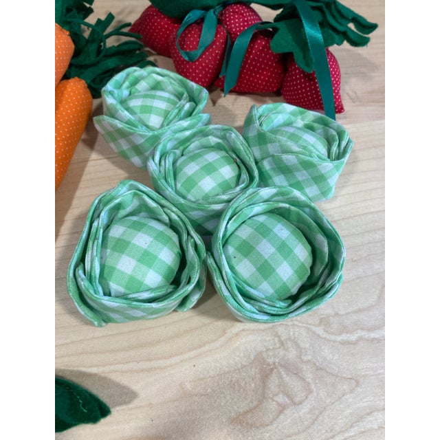 Vintage Hand Sewn Fabric Fruit & Vegetable Decor- 29 Pieces For Sale In Oklahoma City - Image 6 of 7