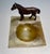 Vintage Metal Horse on Green Marble Base For Sale - Image 4 of 8