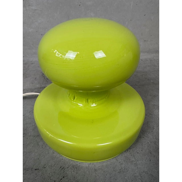 Glass Vintage Mushroom Table Lamp in Glass, 1970s For Sale - Image 7 of 7