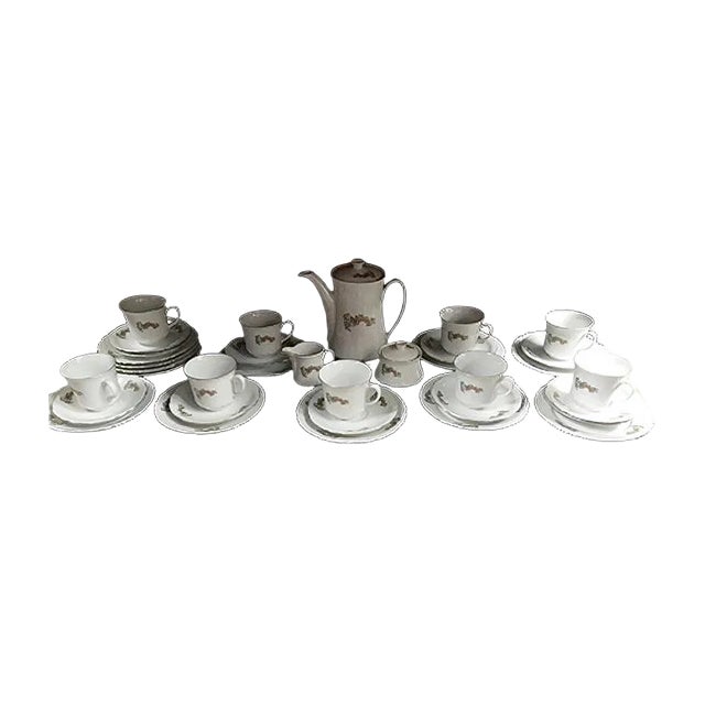 Polish Porcelain Tableware Set from Ćmielów, 1950s, Set of 30 For Sale