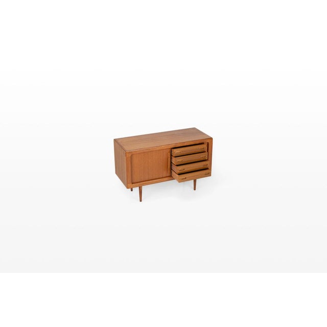 1960s Danish Teak Sideboard with Tambour Doors and Drawers, 1960s For Sale - Image 5 of 14