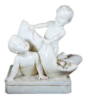 Early 20th Century Antique Italian Hand Carved Alabaster Sculpture