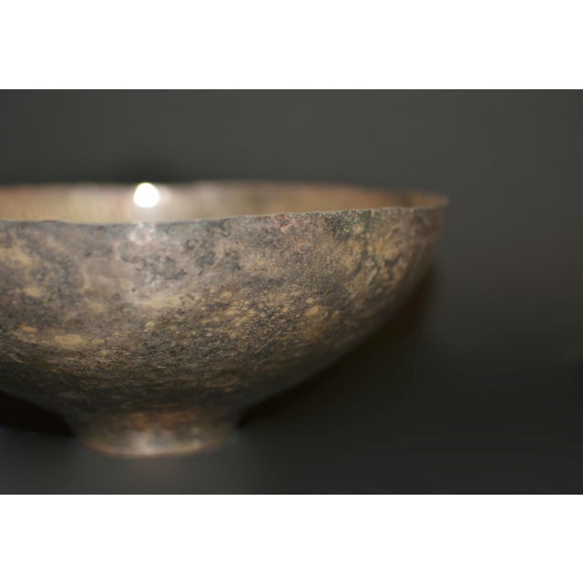 Mid 20th Century Hammered Silver Bowl Hand Crafted Modern For Sale - Image 10 of 15