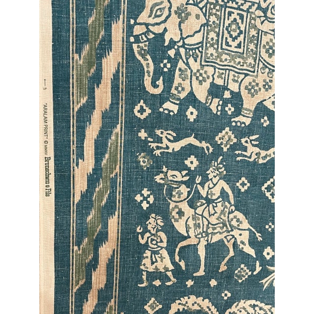 Indian Brunschwig and Fils "Aralam" Fabric - 9 Yards For Sale - Image 3 of 9
