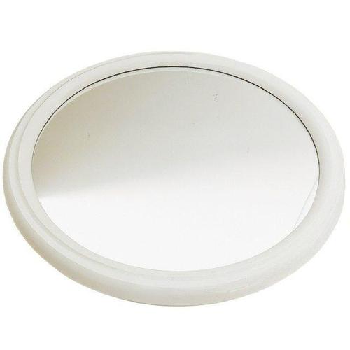 Glass Vintage Space Age Wall Mirror in White Plastic, 1970s For Sale - Image 7 of 7