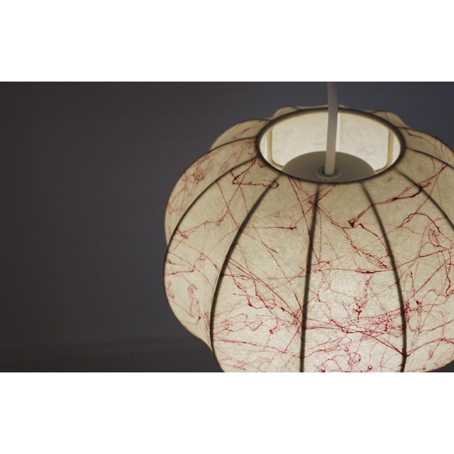 Mid-Century Modern Italian Coccoon Small Lampshade with Pink Veined Resin, 1970s For Sale - Image 13 of 14