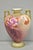 Antique Nippon Hand Painted Porcelain Small Pink Floral Vase W Gold Twin Handles For Sale - Image 12 of 12