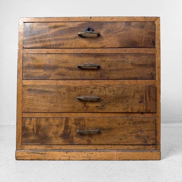 Beige Japanese Chest of Drawers, 1920s For Sale - Image 8 of 9