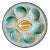 1960s French Saint Clément Majolica Green & Yellow Lemon Wedge Oyster Plate For Sale