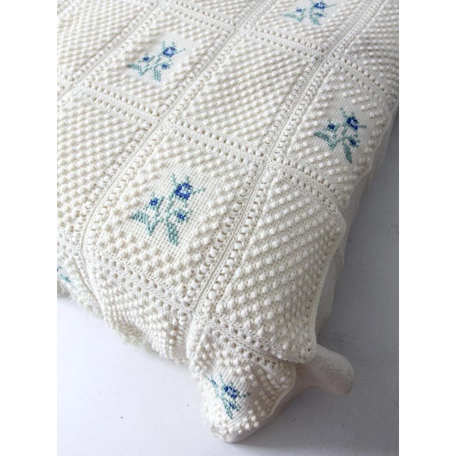 Vintage Knit Blanket For Sale - Image 9 of 12