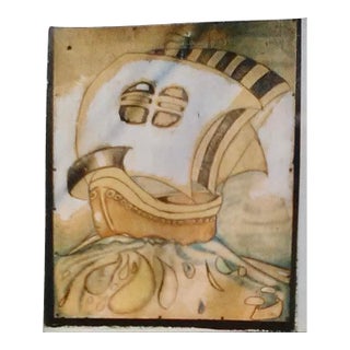 Original Abstract Painting by Orson Welles, Folk Art, Circa 1920’s, 30” X 24” For Sale